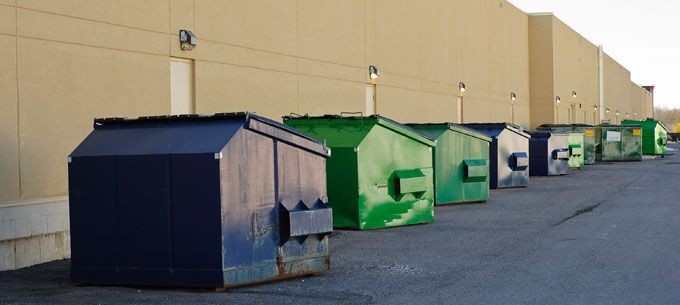 Commercial Front load dumpsters. Waste disposal